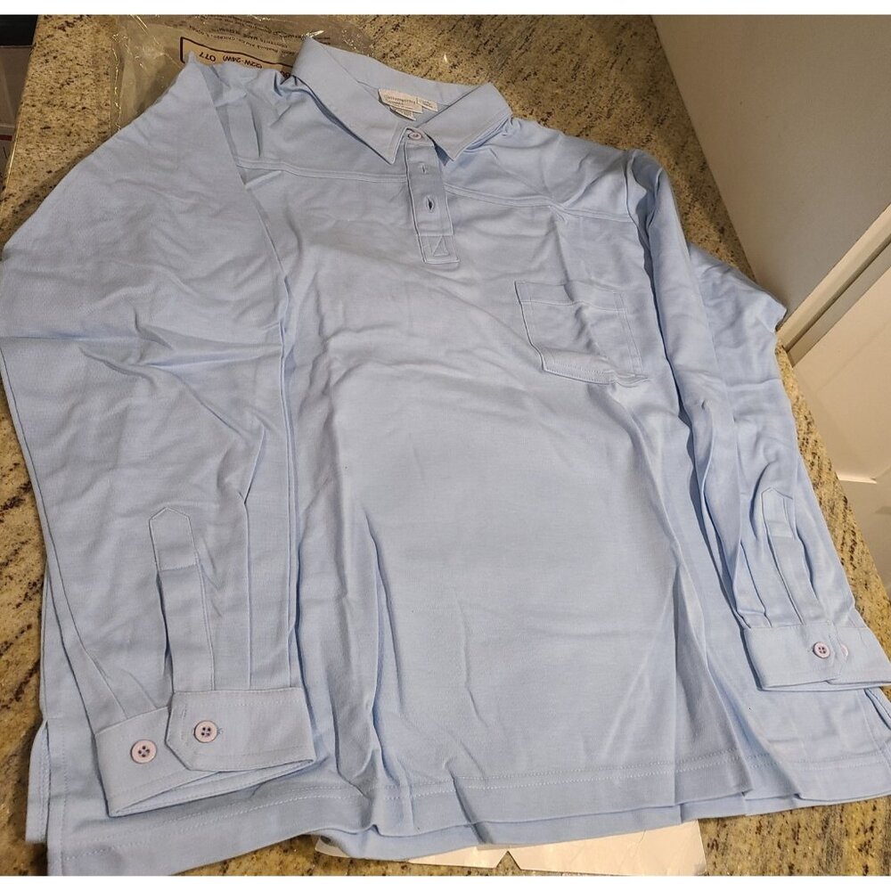 New! Sears Contemporary Casuals Shirt size 2X #38098 Polo Long Sleeve Vintage
